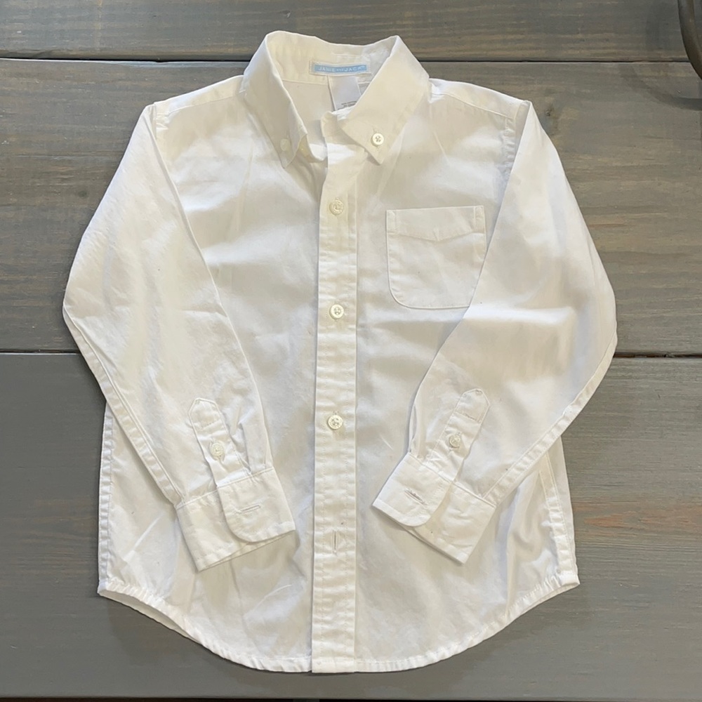 Janie and Jack White Oxford Button Down Size 3